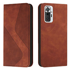 Coque Portefeuille Livre Cuir Etui Clapet H03X pour Xiaomi Redmi Note 10 Pro 4G Marron