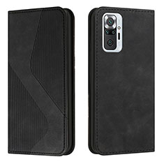 Coque Portefeuille Livre Cuir Etui Clapet H03X pour Xiaomi Redmi Note 10 Pro 4G Noir