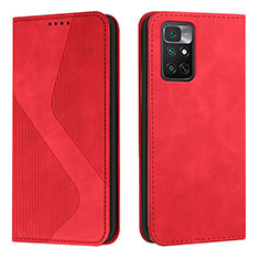 Coque Portefeuille Livre Cuir Etui Clapet H03X pour Xiaomi Redmi Note 11 4G (2022) Rouge