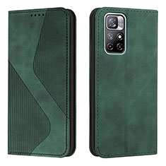 Coque Portefeuille Livre Cuir Etui Clapet H03X pour Xiaomi Redmi Note 11 5G Vert