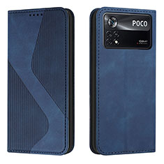 Coque Portefeuille Livre Cuir Etui Clapet H03X pour Xiaomi Redmi Note 11E Pro 5G Bleu