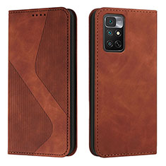 Coque Portefeuille Livre Cuir Etui Clapet H03X pour Xiaomi Redmi Note 11S 4G Marron