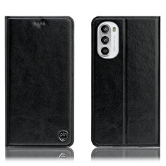 Coque Portefeuille Livre Cuir Etui Clapet H04P pour Motorola Moto Edge (2022) 5G Noir