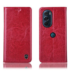 Coque Portefeuille Livre Cuir Etui Clapet H04P pour Motorola Moto Edge Plus (2022) 5G Rouge
