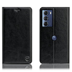 Coque Portefeuille Livre Cuir Etui Clapet H04P pour Motorola Moto Edge S30 5G Noir