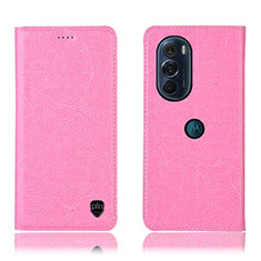 Coque Portefeuille Livre Cuir Etui Clapet H04P pour Motorola Moto Edge X30 5G Rose