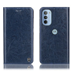 Coque Portefeuille Livre Cuir Etui Clapet H04P pour Motorola Moto G41 Bleu