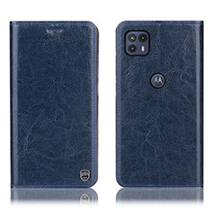 Coque Portefeuille Livre Cuir Etui Clapet H04P pour Motorola Moto G50 5G Bleu