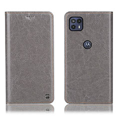 Coque Portefeuille Livre Cuir Etui Clapet H04P pour Motorola Moto G50 5G Gris