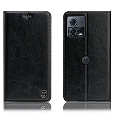Coque Portefeuille Livre Cuir Etui Clapet H04P pour Motorola Moto S30 Pro 5G Noir
