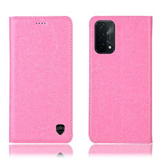 Coque Portefeuille Livre Cuir Etui Clapet H04P pour OnePlus Nord N200 5G Rose