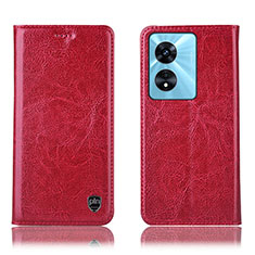 Coque Portefeuille Livre Cuir Etui Clapet H04P pour Oppo A1 5G Rouge