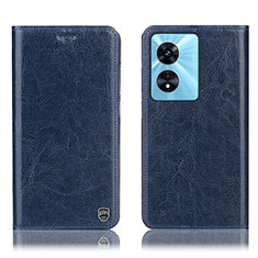 Coque Portefeuille Livre Cuir Etui Clapet H04P pour Oppo A18 Bleu