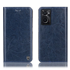 Coque Portefeuille Livre Cuir Etui Clapet H04P pour Oppo A36 Bleu