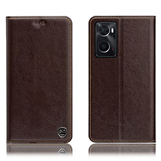 Coque Portefeuille Livre Cuir Etui Clapet H04P pour Oppo A36 Marron