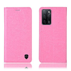 Coque Portefeuille Livre Cuir Etui Clapet H04P pour Oppo A56 5G Rose