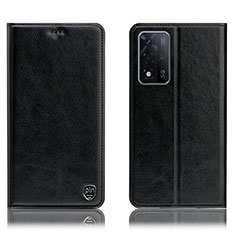 Coque Portefeuille Livre Cuir Etui Clapet H04P pour Oppo A93s 5G Noir