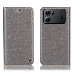 Coque Portefeuille Livre Cuir Etui Clapet H04P pour Oppo K10 5G Gris