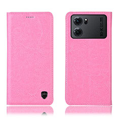 Coque Portefeuille Livre Cuir Etui Clapet H04P pour Oppo K10 5G Rose