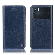 Coque Portefeuille Livre Cuir Etui Clapet H04P pour Oppo K9 Pro 5G Bleu