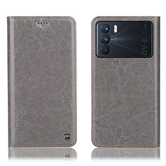 Coque Portefeuille Livre Cuir Etui Clapet H04P pour Oppo K9 Pro 5G Gris