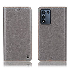 Coque Portefeuille Livre Cuir Etui Clapet H04P pour Oppo K9S 5G Gris