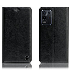 Coque Portefeuille Livre Cuir Etui Clapet H04P pour Oppo K9X 5G Noir