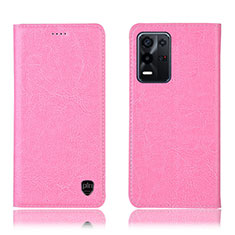 Coque Portefeuille Livre Cuir Etui Clapet H04P pour Oppo K9X 5G Rose