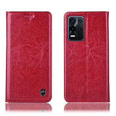 Coque Portefeuille Livre Cuir Etui Clapet H04P pour Oppo K9X 5G Rouge