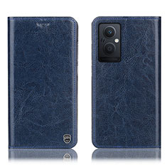 Coque Portefeuille Livre Cuir Etui Clapet H04P pour Oppo Reno7 Lite 5G Bleu