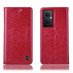 Coque Portefeuille Livre Cuir Etui Clapet H04P pour Oppo Reno7 Lite 5G Rouge