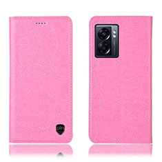 Coque Portefeuille Livre Cuir Etui Clapet H04P pour Realme V23 5G Rose