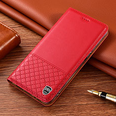 Coque Portefeuille Livre Cuir Etui Clapet H04P pour Samsung Galaxy S21 5G Rouge