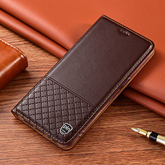 Coque Portefeuille Livre Cuir Etui Clapet H04P pour Samsung Galaxy S21 Plus 5G Marron