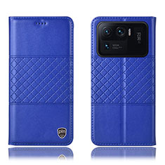 Coque Portefeuille Livre Cuir Etui Clapet H04P pour Xiaomi Mi 11 Ultra 5G Bleu
