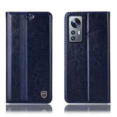 Coque Portefeuille Livre Cuir Etui Clapet H04P pour Xiaomi Mi 12 5G Bleu