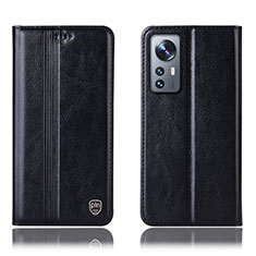 Coque Portefeuille Livre Cuir Etui Clapet H04P pour Xiaomi Mi 12S Pro 5G Noir