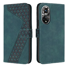 Coque Portefeuille Livre Cuir Etui Clapet H04X pour Huawei Honor 50 5G Vert