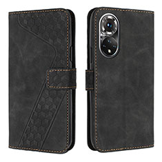 Coque Portefeuille Livre Cuir Etui Clapet H04X pour Huawei Honor 50 Pro 5G Noir