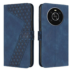 Coque Portefeuille Livre Cuir Etui Clapet H04X pour Huawei Honor Magic4 Lite 4G Bleu