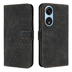 Coque Portefeuille Livre Cuir Etui Clapet H04X pour Huawei Honor X5 Plus Noir