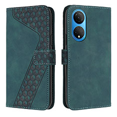 Coque Portefeuille Livre Cuir Etui Clapet H04X pour Huawei Honor X7 Vert