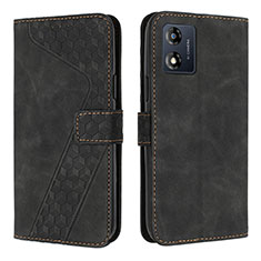 Coque Portefeuille Livre Cuir Etui Clapet H04X pour Motorola Moto E13 Noir