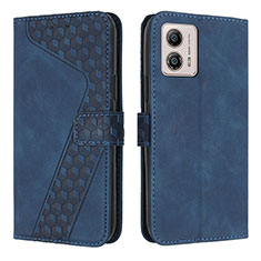 Coque Portefeuille Livre Cuir Etui Clapet H04X pour Motorola Moto G53 5G Bleu