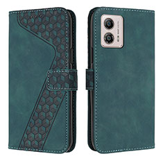 Coque Portefeuille Livre Cuir Etui Clapet H04X pour Motorola Moto G53 5G Vert