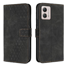 Coque Portefeuille Livre Cuir Etui Clapet H04X pour Motorola Moto G53y 5G Noir