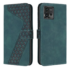 Coque Portefeuille Livre Cuir Etui Clapet H04X pour Motorola Moto G72 Vert