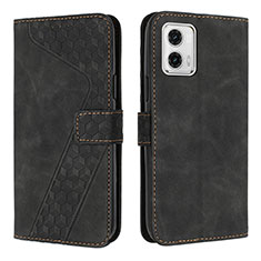 Coque Portefeuille Livre Cuir Etui Clapet H04X pour Motorola Moto G73 5G Noir