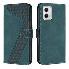 Coque Portefeuille Livre Cuir Etui Clapet H04X pour Motorola Moto G73 5G Vert