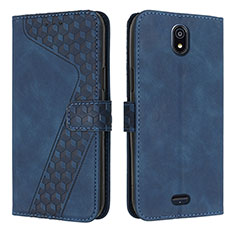 Coque Portefeuille Livre Cuir Etui Clapet H04X pour Nokia C100 Bleu